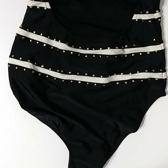 Jessica Black/white 1-piece swimsuit Sz not label - Picture 5 of 6